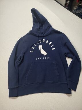 California Graphic Navy Hoodie Sweatshirt - Men